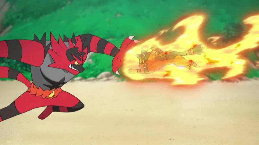 Capitulo 63 Sol y Luna:  ¡Arde con pasión, Litten! ¡Abajo con Incineroar!