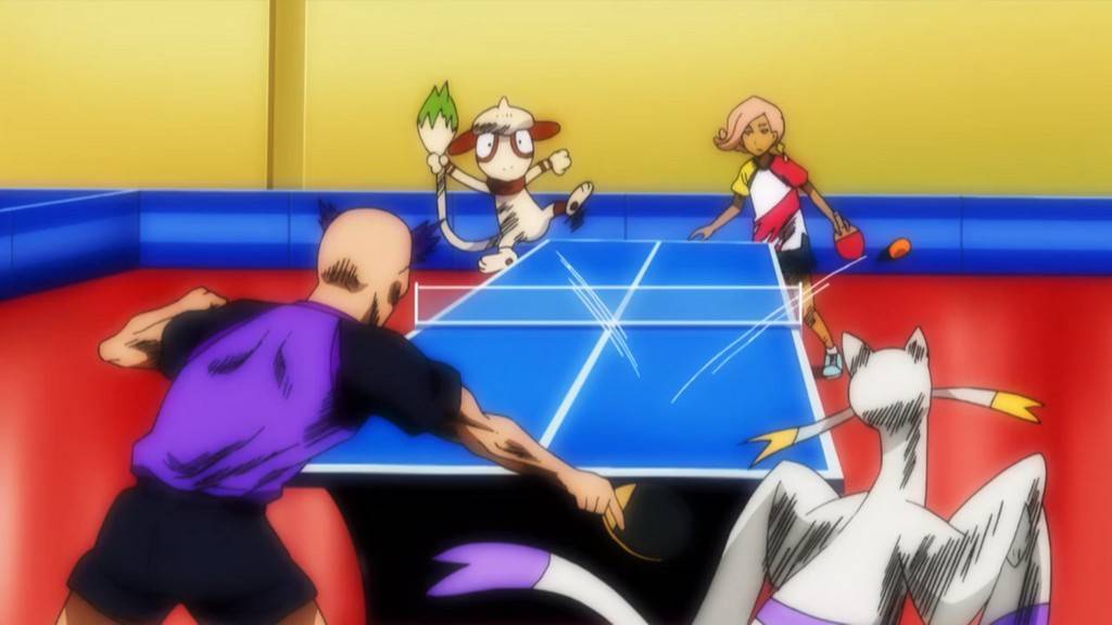 Capitulo 66 Sol y Luna: ¡Golpea con Esquema! ¡El feroz partido de Poké-Ping Pong!