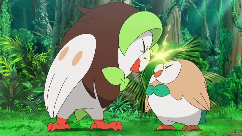 Capitulo 97 Sol y Luna: ¡Dartrix el Artesano! Rowlet el Dormilón